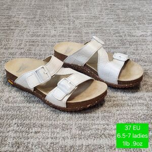 Dansko women Dayna Platform Sandal white leather size 37 EU / 7 US